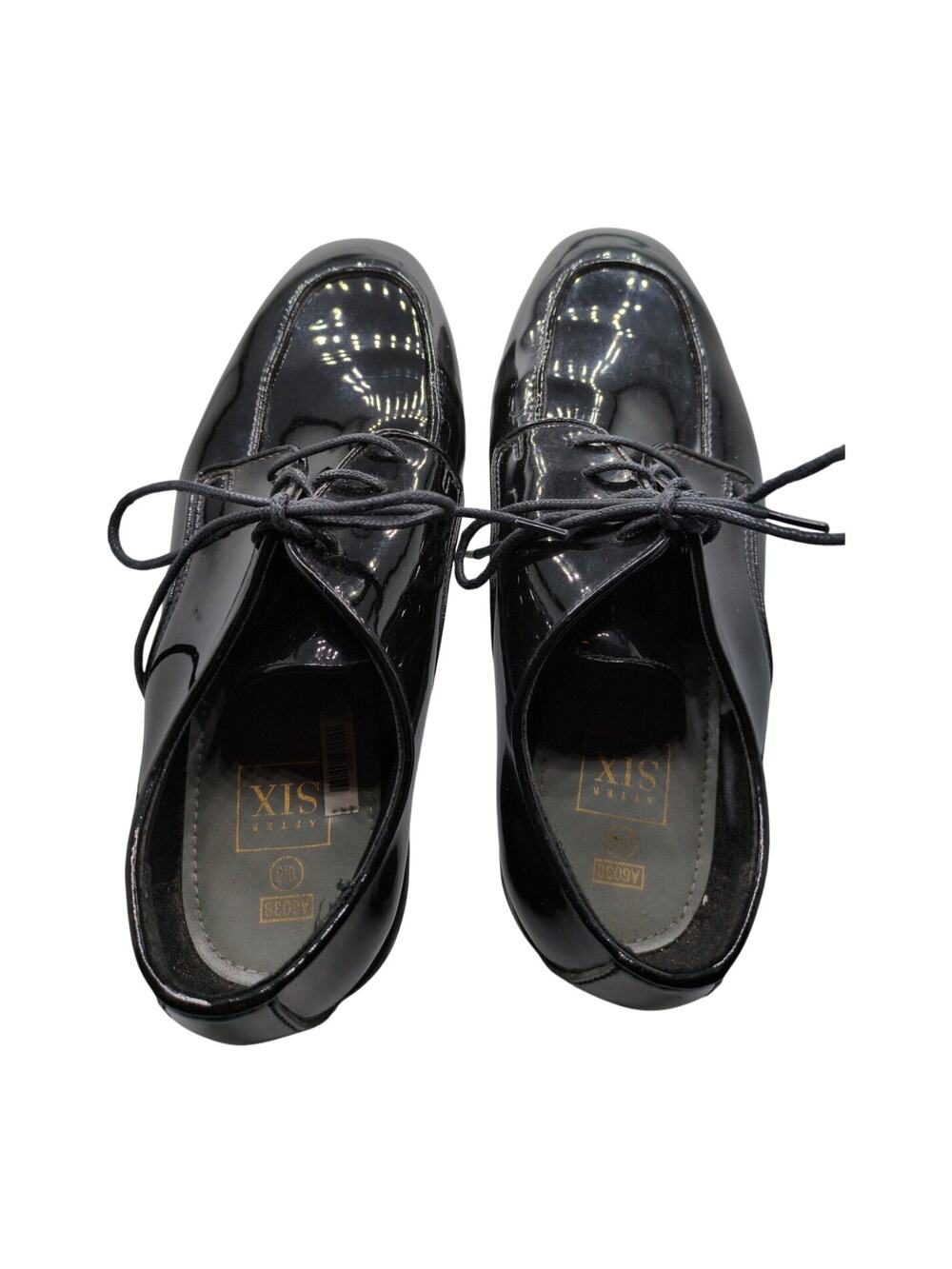 After Six Mens Dress Shoes 10.5 Wide Black Patent Formal Wedding Prom Shoes